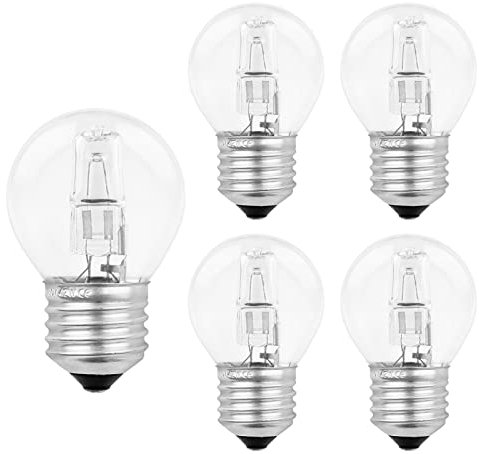 SCNNC Leuchtmittel E27 G45 Dimmbar 230V, E27 G45 lampe Warmweiß 2700K, Klar Leuchtmittel E27 Kugel für Deckenleuchte, Wandlampe, Stehlampe, 5 Stück