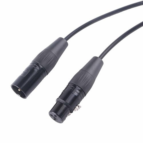 ROBAUN DMX512 XLR Male To Female 3Pin DMX Stereo Plug Adapter Extension Cable For Microphone Audio(2.9M)