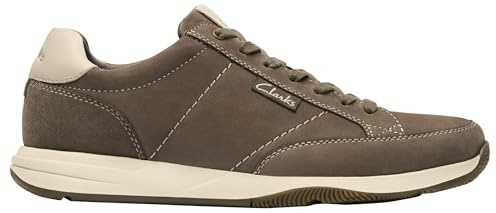 Clarks Townview Lace para hombre, nobuck gris, 8.5 UK, gris, 42.5 EU