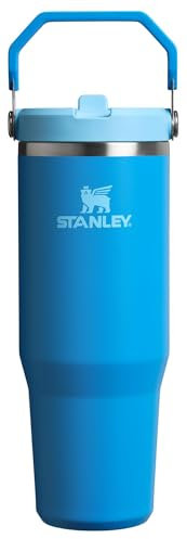 Stanley IceFlow 2.0 Flip Straw Tumbler with Handle 30 oz | Twist On Lid and Flip Up Straw | Leak Resistant Water Bottle | Insulated Stainless Steel | BPA-Free | Azure