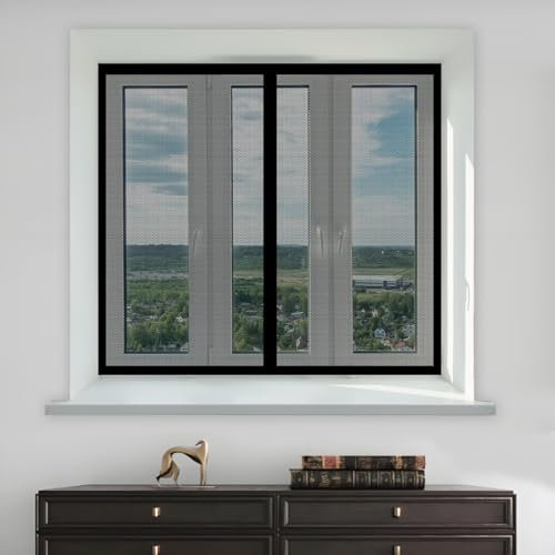 Magnet Fliegengitter Balkontür 120 x 210 cm Insektenschutz Zur Einfachen Montage Ohne Bohren Insektenschutz Vorhang Tür für Balkontür Wohnzimmer, Schwarz