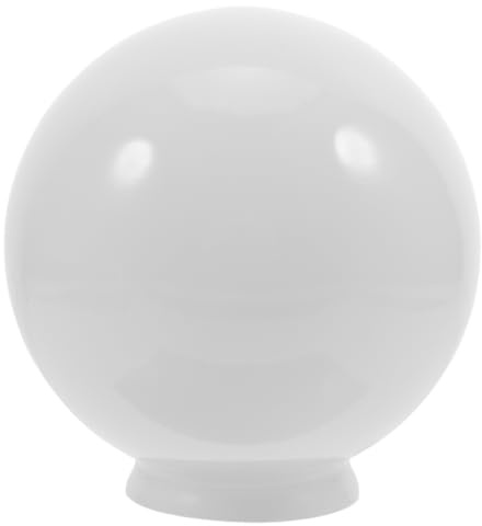 HEALEEP Glass Globe Lampshade Replacement Cover for Ceiling Light Fixture - Milky Opal Spherical Pendant Shade for Bedroom Living Dining Room - Glare Reduction and Easy Cleaning