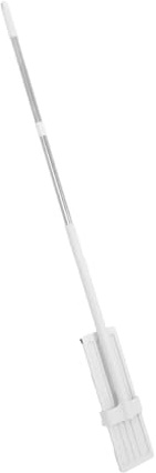 Anneome Balai Plat Blanc pour Nettoyage Humide et Sec avec 2 Coussinets Microfibre Lavables, Manche Long, Grosse Largeur pour Sols Durs et Carrelage