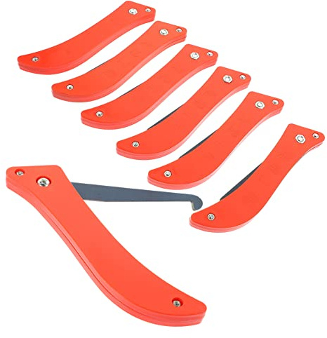 Removedor de Lechada para Baldosas, Raspador de Juntas, 6 Piezas | Naranja, Plástico y Acero, Punta Curva, para Paredes y Huecos de Suelo Color Aleatorio Estilo Aleatorio