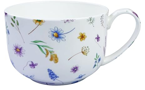Yaparhill 25oz Large Coffee Cups Soup Mugs with Handles Traditional Large Coffee Cup Large Bone China Coffee Mugs Cups for Coffee Cereal Latte Soups
