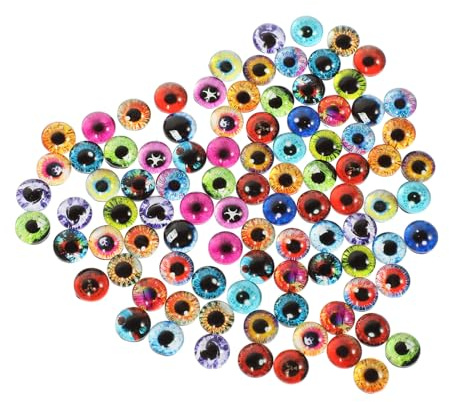 MUELODSIC 8mm Glass Eyeball Patches DIY Doll Accessories Jewelry Making Craft Eyes for Doll Toys Handmade Art Supplies