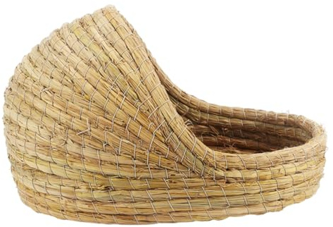 SHINEOFI Lit Paille Naturelle pour Hamster Cabane à Hamster Maison De Couchage pour Petits Animaux Confortable Et Sécurisée