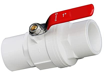 YAYDAFSHSAI Rückschlagventil PVC-Rohr, PVC-Kugelhahn 20-63 mm, 2-Wege-Schiebeanschlüsse, Wasserabsperrventil, Durchflussregler(20mm)