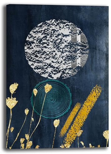 Quadri Moderni Soggiono Astratto Fiori Quadro Moderno su Tela Stampa Canvas Astratta Decorazione da Parete per Salotto Camera da Letto Arredamento Contemporaneo (1, 30x40 cm, Canvas intelaiato)