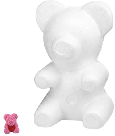 ifundom Orso in Gommapiuma Rosa per Decorazioni Artigianali Fai da Te, Sagoma per Composizioni Floreali, per Ornamenti Personalizzati e Feste a Tema