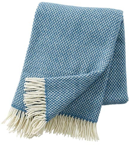 KLIPPAN Premium: Creme-Blaue Wollde