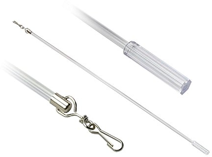 WR-Design 1 Schleuderstab 5 mm Durchmesser in der Farbe Glasklar, Länge 125 cm