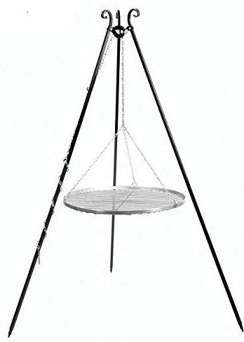 CookKing Dreibeingrill, Höhe 180cm, Rost Edelstahl 60cm, Schwenkgrill