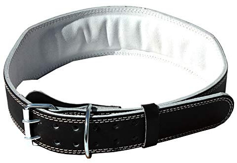 Lisaro 4” Gewichthebergürtel Rindsleder Bodybuilding Fitness Trainingsgürtel Powerlifting Gym Krafttraining Weightlifting Belt mit D-Ring für Zusatzgewichte (XL)