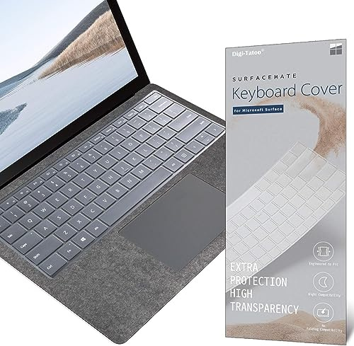 [Not for Laptop 13] Keyboard Cover Protector Skin for Microsoft 2024 Surface Laptop (7th Edition Copilot+ PC) 13.8/15, US English Layout, Ultra Thin Protective High Transparency TPU Keyboard Film