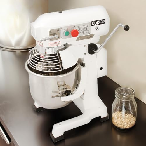 KuKoo Planetary Stand Mixer 15 L Baking Equipment, 3 Speed, Cast Iron, Stainless Steel Bowl, Attachments and Accessories, Cookies Dough Bread Cakes