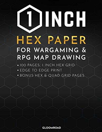 1 Inch Hex Paper: Hexagon Graph Notebook for RPG Map Drawing, Wargaming Terrain; 100 Large Hexagonal Grid Pages ; 1 Honeycomb Journal