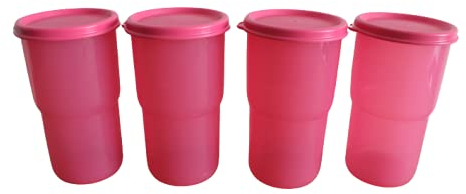 NewTupperware Tabletop Stacking Tumbler 12oz / 350ml Set of 4 Pink