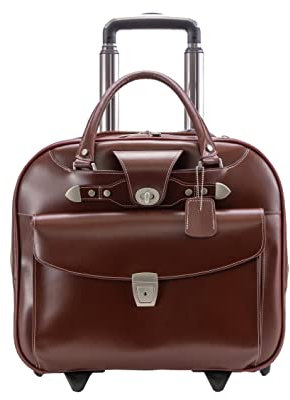 MCKLEIN DENALI, 15 Leather Wheeled Ladies' Laptop Briefcase