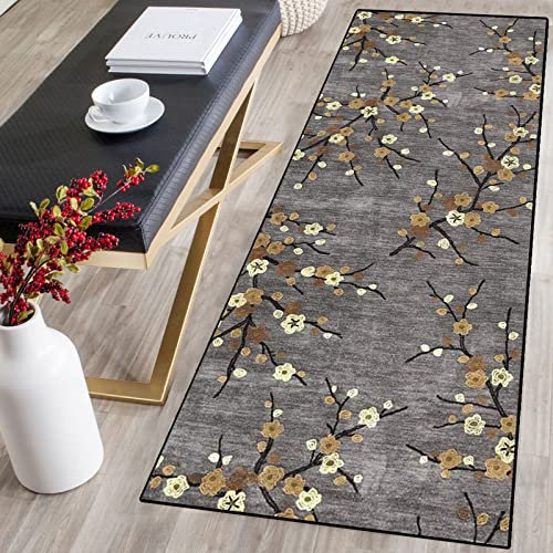 Single tree forest Teppichläufer Modern Küchenläufer Niederflor Flurläufer,Bunter Modern Abstrakt rutschfest Waschbar,für Korridor,Schlafzimmer,Innen Wohnzimmer,Küche - Anpassbar