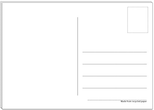 Bear and Bee 100 x Weiße Blanko Postkarten aus Recyclingpapier im Format A6 (148mm x 105mm)