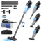 Staubsauger Kabellos 4-in-1 Handstaubsauger,7500Pa Autostaubsauger 6000mA+Multifunktionaler USB aufladbar Tragbar Leicht Mini Staubsauger,Nass &Trocken Handsauger,für den Auto,Haus,Küche,Tierhaare