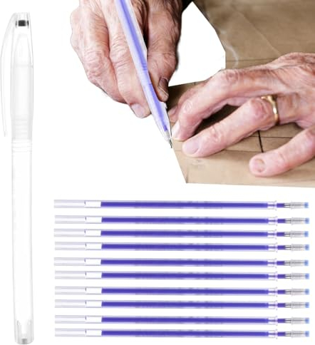 Ceolup Stoffmarker mit verschwindender Tinte | Stoffstifte zum Nähen, löschbar, mit 10 Nachfüllungen - Quilting Marker Set Hitzeverschwindender Tintenstift Hochtemperaturverschwindender Stift