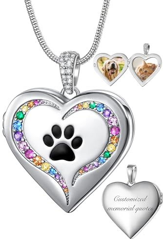 Farfume Collier avec médaillon en forme de cœur pour femme, texte gravé pouvant contenir deux photos, cadeau photo pour la famille et les amis, collier médaillon cadeau pour femme, Cuivre, Pas de