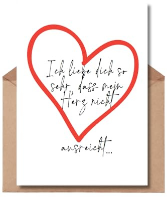 The Life Barn Postkarte mit Umschlag Liebe Karte Hochzeitstag Valentinstag | Hochwertige Karte auf 350g Papier, inkl Kraftpapierumschlag
