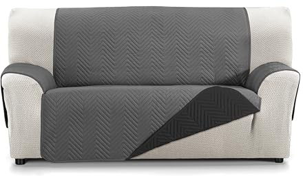 Martina Home Milano Housse de canapé rembourré 3 Places XL - Antrhacite/Noir