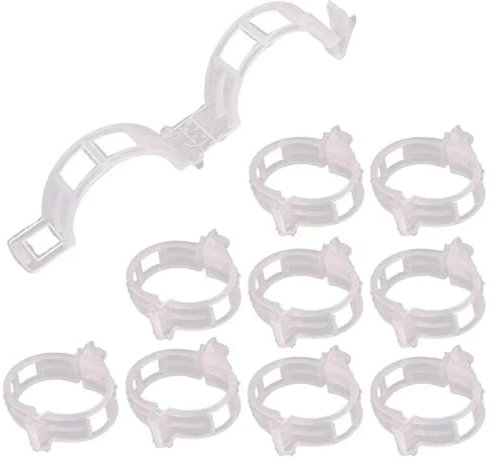 Reusable Plant Support Clip Plant Grafting Plastic Fixing Buckle Grapevine Tomato Vine Growth Fixed Tool Garden Supply 10/100PCS(Color:Transparent,Size:50PCS)