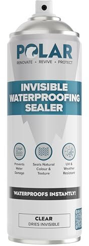 Polar Invisible Waterproof Sealer Clear - 600ml | Instant Waterproof Sealant for Fabric, Concrete, Brick, Wood & Masonry | Long Lasting Protection for Interior & Exterior Surfaces | Easy To Apply