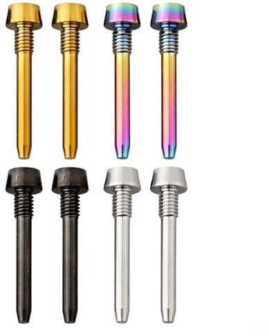 2 Pack Bike Disc Brake Caliper Bolts for Magura MT2/4/5/6/8, Bike Disc Brake Pad Pin Inserts Screw for Mountain Bike(GOLD)
