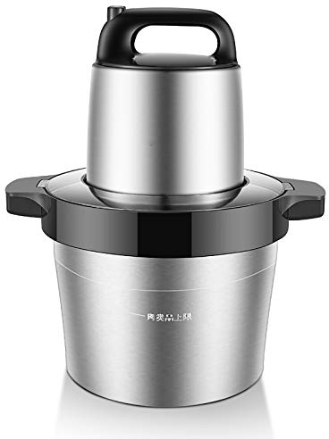 VQIGGTSS Tritacarne Professionale, Cucina Multifunzionale Elettrica in Acciaio Inossidabile da 1000 W per Uso Domestico e Commerciale, con 4 Lame Affilate, Grande capacità di 6 Litri