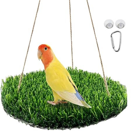 Vogelschaukel Matte Große Vogelschaukel Spielzeug Natürliche Kletterstange Vogelspielzeug Mit Haken Kakadu Schaukel Matte Sittiche Schaukel Spielzeug Lovebird Kletterstange Wellensittich Schaukel