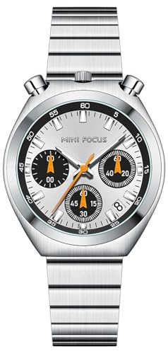 Muti-fuction Watch Calendar Luminous Luxury Silver Gold Unique Bullhead Wrist Quartz Chronograph Date Casual Fashion Bracelet Watch for Women Dress (Silver)