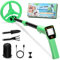 Metalldetektor Kinder, Smofrees Über USB Wiederaufladbarer Kleiner Kinder Metalldetektor, Verstellbarer 60-86cm Tragbarer Metalldetektor mit lustigem LCD-Display für die Erkundung im Freien, Grün