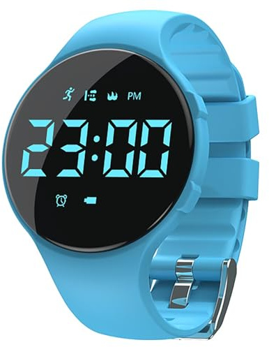 Kinderuhr mit Schrittzähler Digital Armbanduhr Fitnessuhr ohne App und Handy für Junge Mädchen - Fitnessarmband Tracker mit Wecker Wasserdicht Kalorien