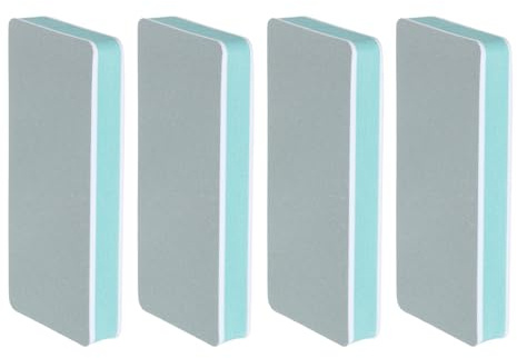 HARFINGTON 4pcs Nail Buffer Blocks 600/3000 2 Sided Grit Nail Sanding Buffing File Block Manicure Tool for Acrylic Nail Shine Polishing Buffer, White/Green
