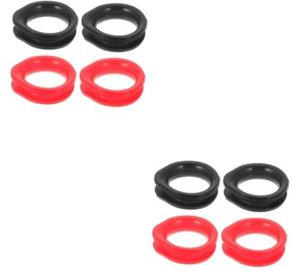 BESPORTBLE 8stücke Fingerringe Für Haarschneider Rutschfeste Fingerprotektoren Für Friseure Und Tierpflege Komfortabel Und Langlebig Rote Und Schwarze