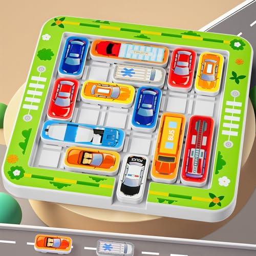 Juegos de Logica para Niños, Juguetes para Niños de 3 4 5 6 7 8 Años, Juego de Lógica Escapa del Atasco Puzzle, Juego de Rompecabezas Tablero Familiares 360 Desafios Juegos de Viaje Educativos