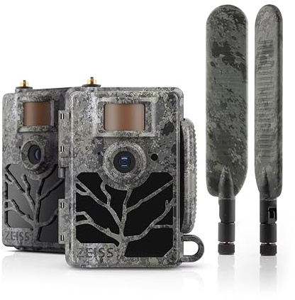 Zeiss Secacam 5 60° – 2er-Pack- 4G Profi-Wildkamera mit Handyübertragung, Bewegungsmelder, 60°-Winkel, SIM Karte, 32 GB Speicherkarte und Batterien