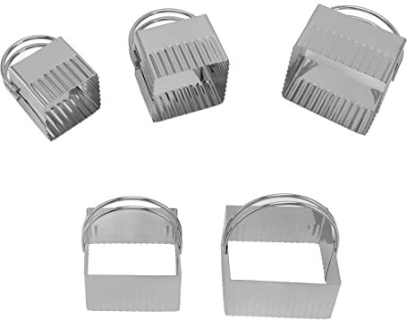 Cortadores de Galletas de Acero Inoxidable en Forma Corazón, Herramientas Hornear Ideales, Mini Pasteles, Juego Galletas con, para Hornear Cocina (Cuadrado)