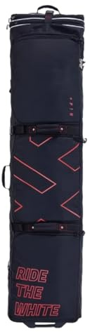 Lzyjck Snowboardtasche Mit Rollen wasserdichte Skitaschen Mit Rollen Vollständig Gepolsterte Skitasche Für Flugreisen Längenverstellbar Von 160 cm Bis 170 cm,Schwarz