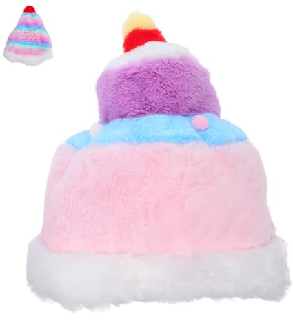 MUELODSIC Sombrero de Cumpleaños de Felpa Doble Cara Gorro Festivo Unisex para Adultos Cómodo y Reutilizable para Celebraciones y Fiestas Temáticas de Cumpleaños