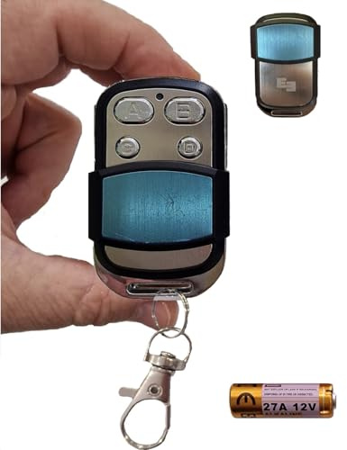 NUOVO Kit 2 Telecomandi Universali con Microchip AVANZATO a 32bit per Cancello Automatico a 433,92MHZ Solo a Codice Fisso+2 Batterie Omaggio (2)