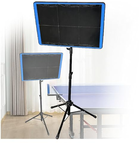 FOELANNE Table Tennis Returnboard Indoor, Folding Angle Adjustable Table Tennis Rebound Board With Stand For Home School Training