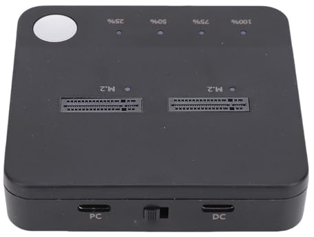 Generic M.2 Hard Drive Duplicator, Serial ATA to NVMe Cloner Dock Station, Portable Dual SSD Enclosure Supports Offline Cloning UASP and Trim