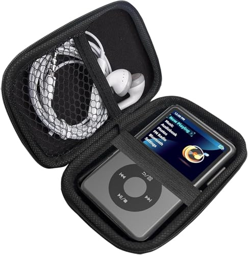 Blueshaweu MP3 Player Tasche Kompatibel für innioasis Y1- Schutzhülle mit Platz für Ohrhörer, USB-Kabel & Speicherkarte – Kompatibel mit innioasis Y1 MP3 Player (schwarz)