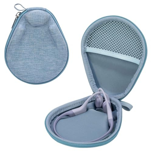Muorruo Estuche Universal para Auriculares de Conducción Ósea, Compatible con Auriculares Deportivos de Tipo Abierto OpenRun Pro 2/Pro 2 Mini/OpenRun/OpenSwim (Azul)